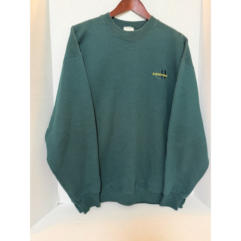 Vtg Wilson Sweatshirt Mens XL Green Athleticwear Crewneck Pullover 90s Logo 218